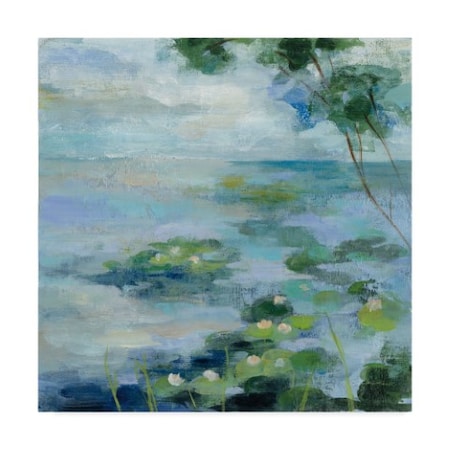 Silvia Vassileva 'Lily Pond 2' Canvas Art,14x14